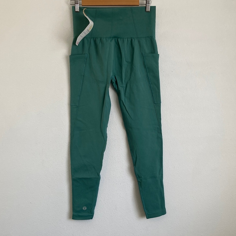 3rd Rock Salma Seamless Performance Leggings‎ Green Large